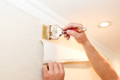 Pose de papier peint à Curienne — revêtements muraux et toiles de verre